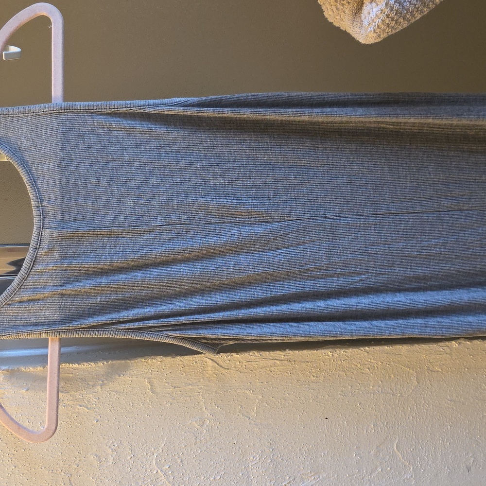 Quince Gray Sleeveless DressBamboo Rib Maternity Button Front Jumpsuit Small - Picture 6 of 6